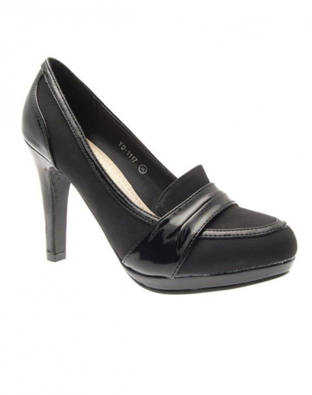 Suredelle women's shoes: black moccasin pumps