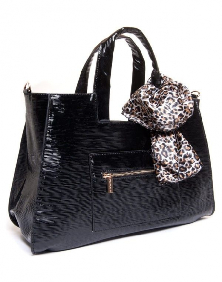 Woman bag Be Exclusive: Black patent handbag