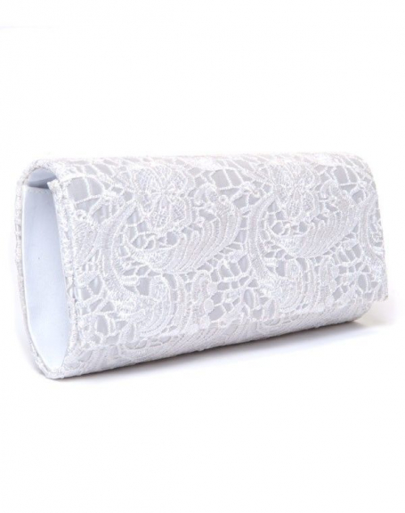 Women's bag Style Shoes: White lace pouch
