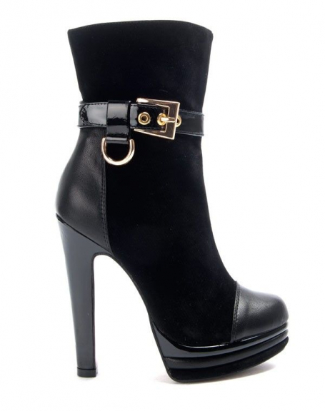 Women's shoe Like You: Heeled ankle boot - black
