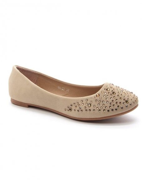 Women's Shoe Style Shoes: Ballerinas - beige