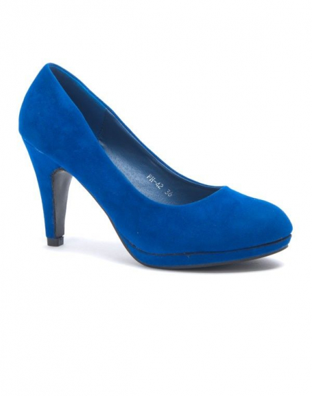 Women's shoe Style Shoes: Blue round toe pump