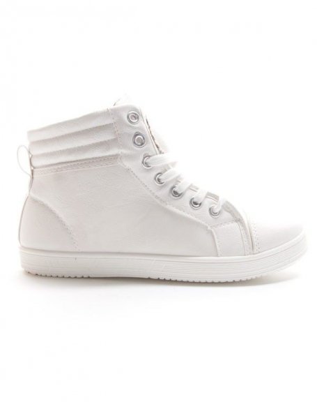 Women's shoe Style Shoes: High-top sneaker - white