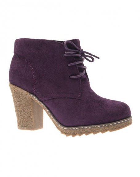 Women's shoe Style Shoes: Purple ankle boot