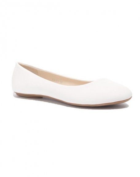 Women's shoe Style Shoes: White ballerina