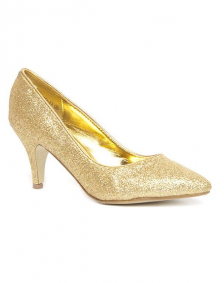 Women's shoes Style Shoes: Glitter gold pumps