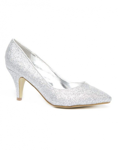 Women's shoes Style Shoes: Glitter silver pumps