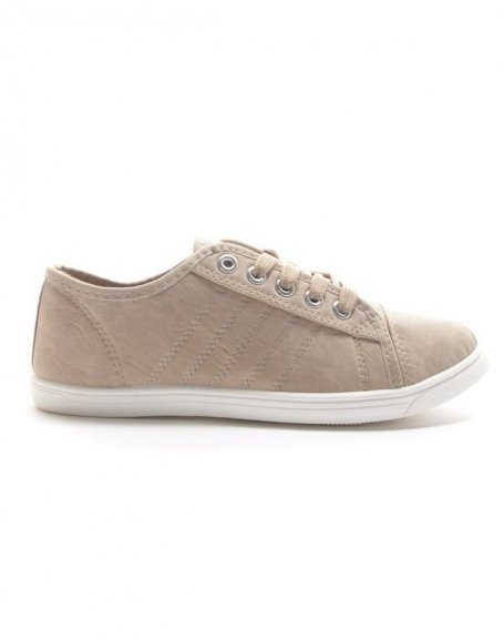 Women's shoes Style Shoes: Low sneakers - beige