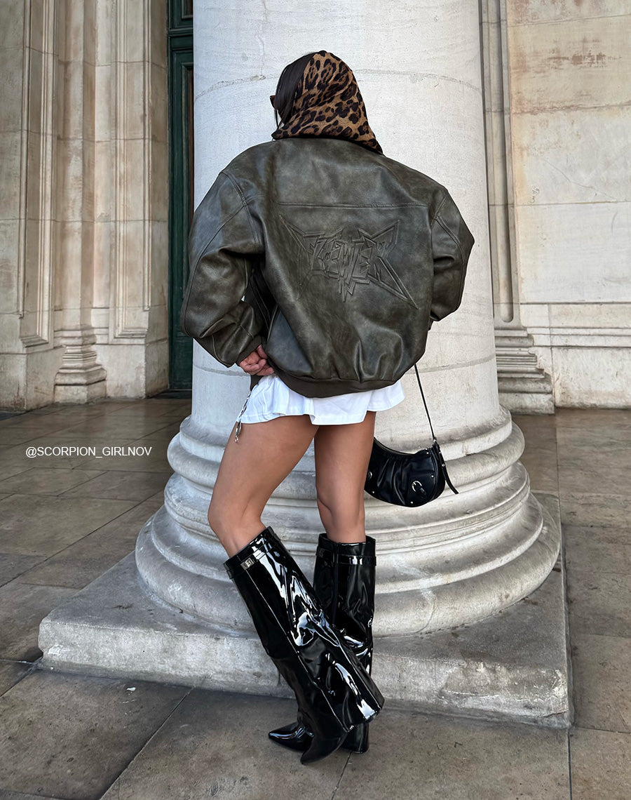 Bottes Santiag Bottes Hautes Femme Talon Santiag Style Taupe Woman