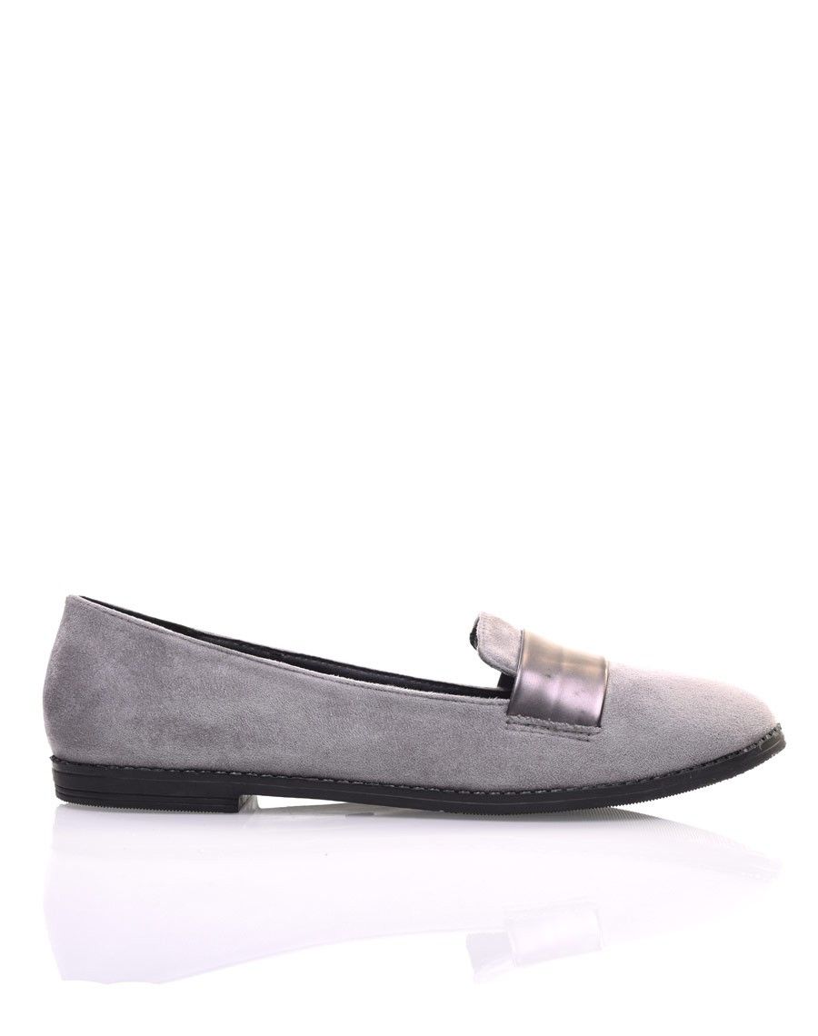 Ballerines grises bi matières