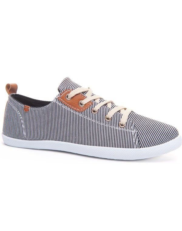 Basket rayée noire et blanche 