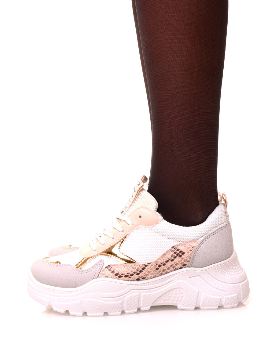 Basket à semelle épaisse beige