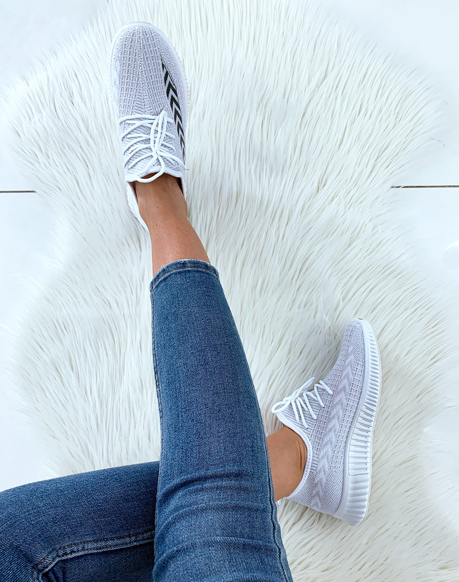Baskets blanches respirantes et souples