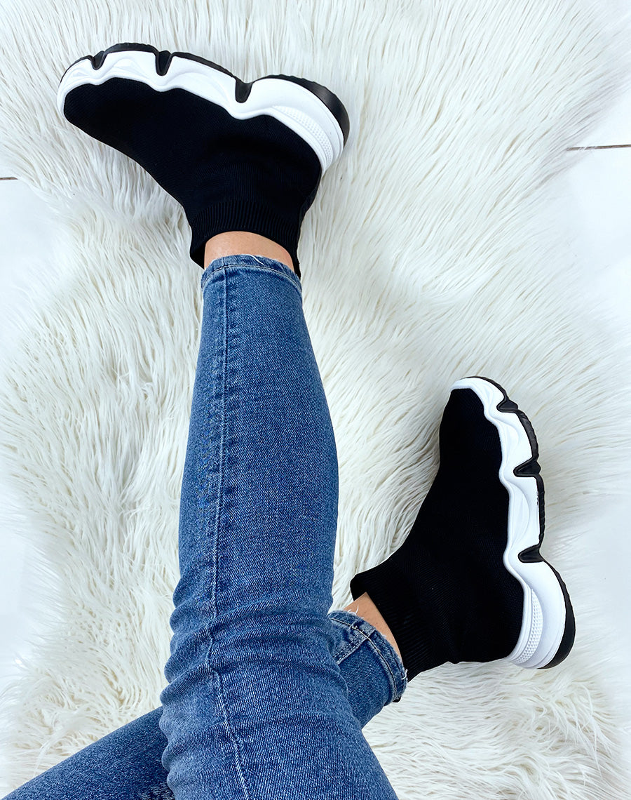 Baskets chaussette noires