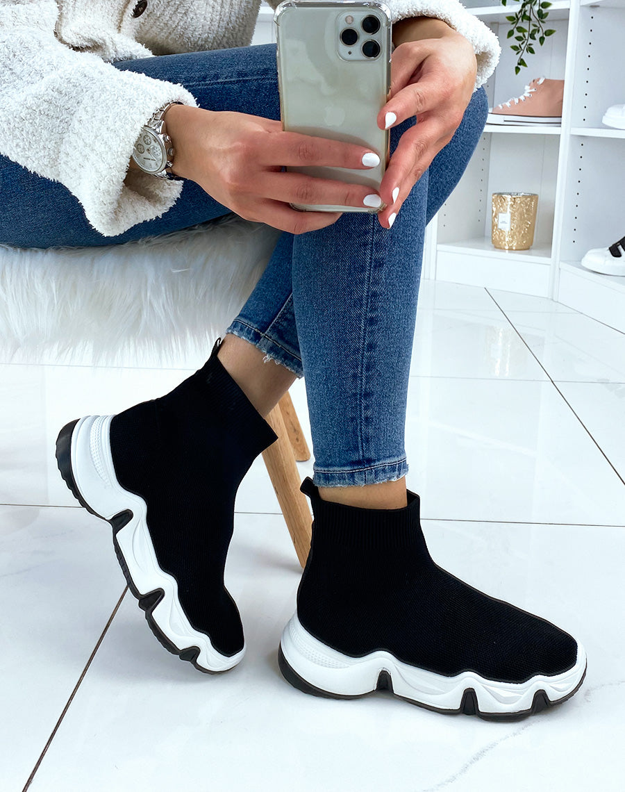 Baskets chaussette noires