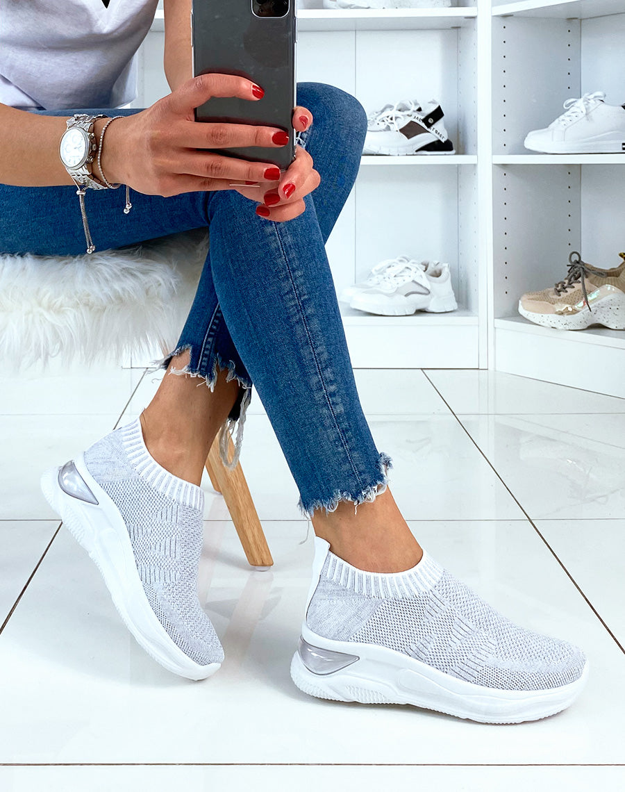 Baskets chaussettes basses Silver
