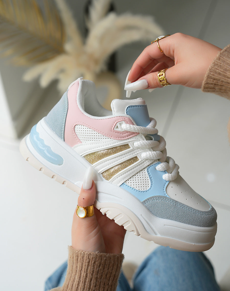 BASKETS ? EMPI?CEMENT MULTICOLORE POUR FEMMES