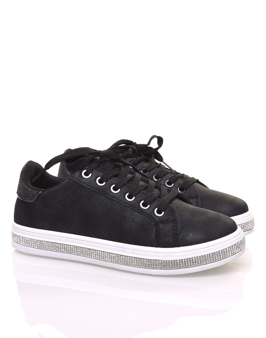 Baskets noires avec strass