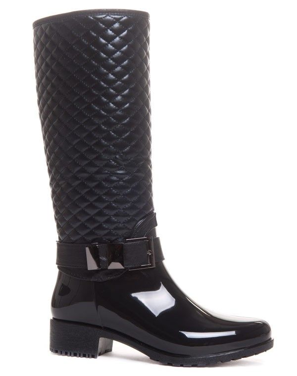 Rain boots and rider