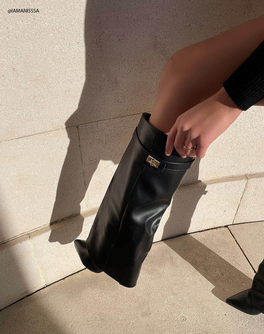 Bottes Cuir Simona Barbieri Twinset | Talons Dorés | Pointure 38 | Valeur 439€