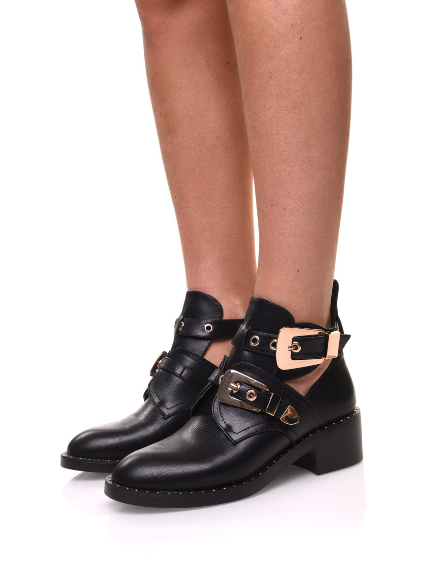 Bottines ajourées noires