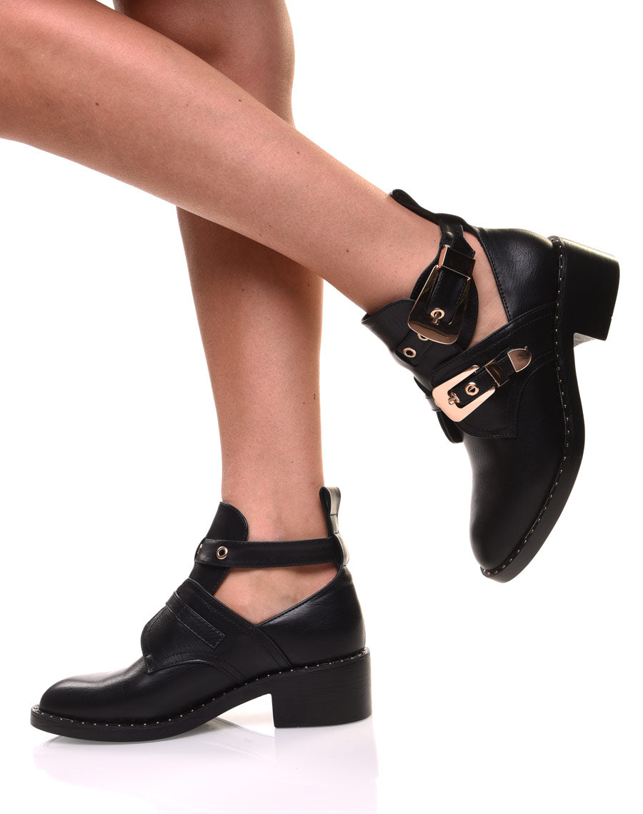 Bottines ajourées noires