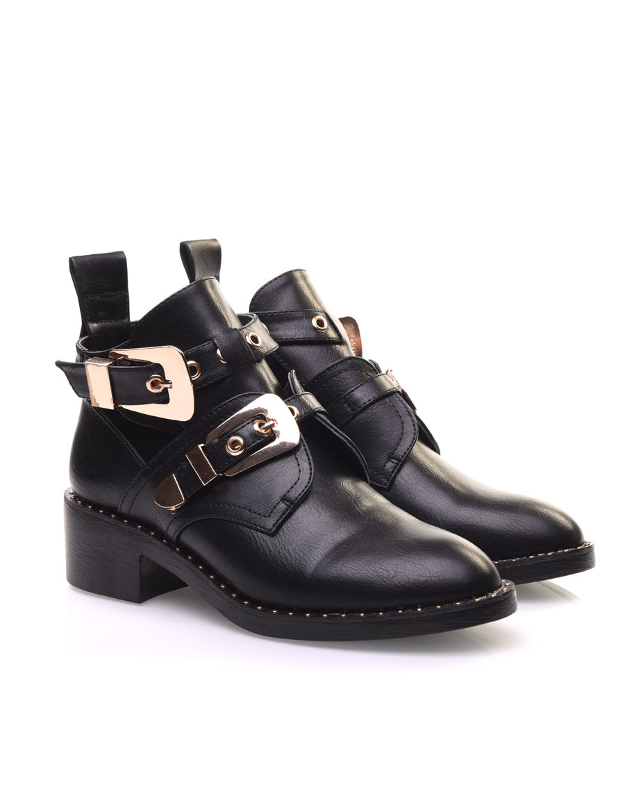 Bottines ajourées noires