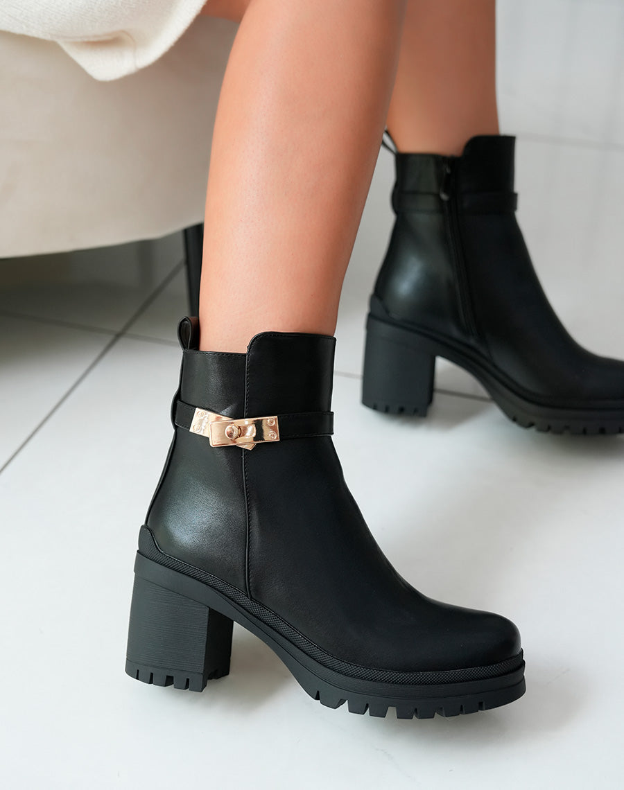 Talons Hauts Bottines Femme Talon Carre Bottines Chaussures Talons