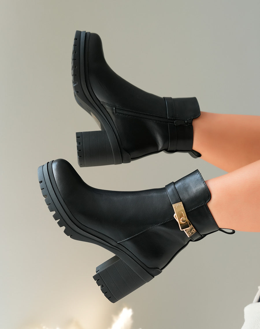 Bottines Femme Noires à Talon Haut 