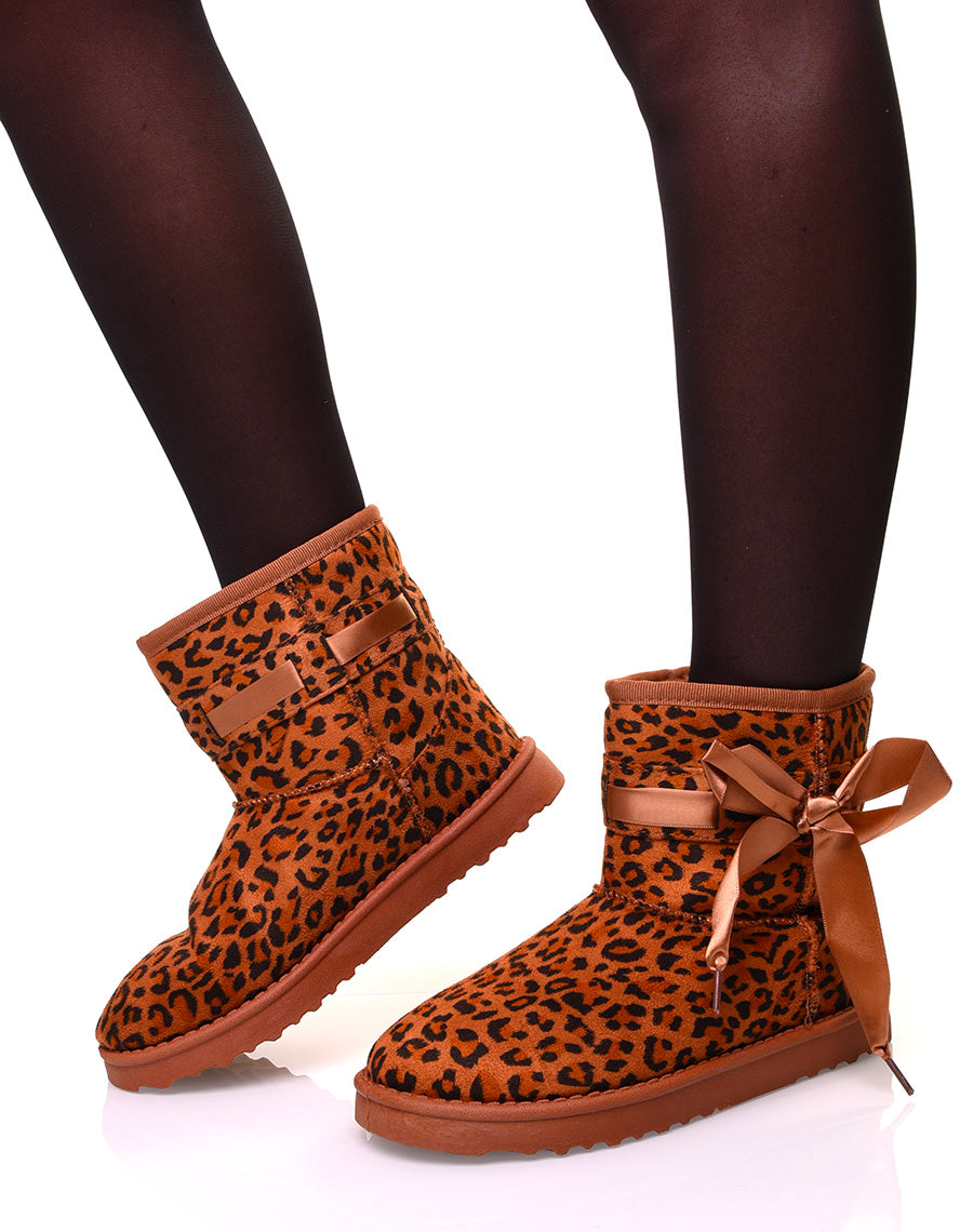 Bottines fourrées léopard