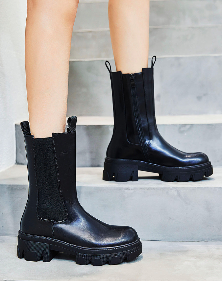 Bottines hautes noires