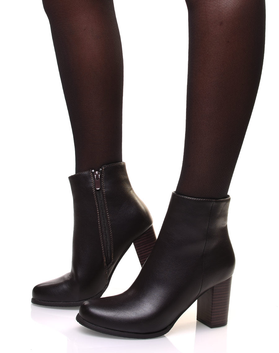 Bottines marron à talons