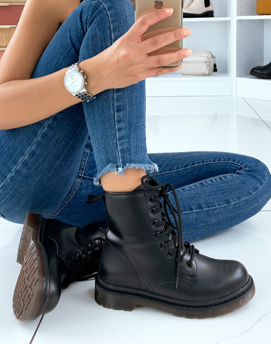 Bottines montante noire