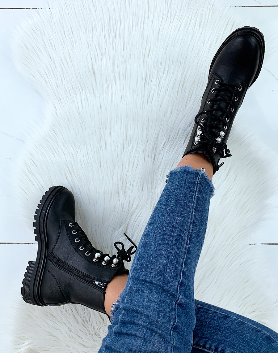 Bottines montantes noires