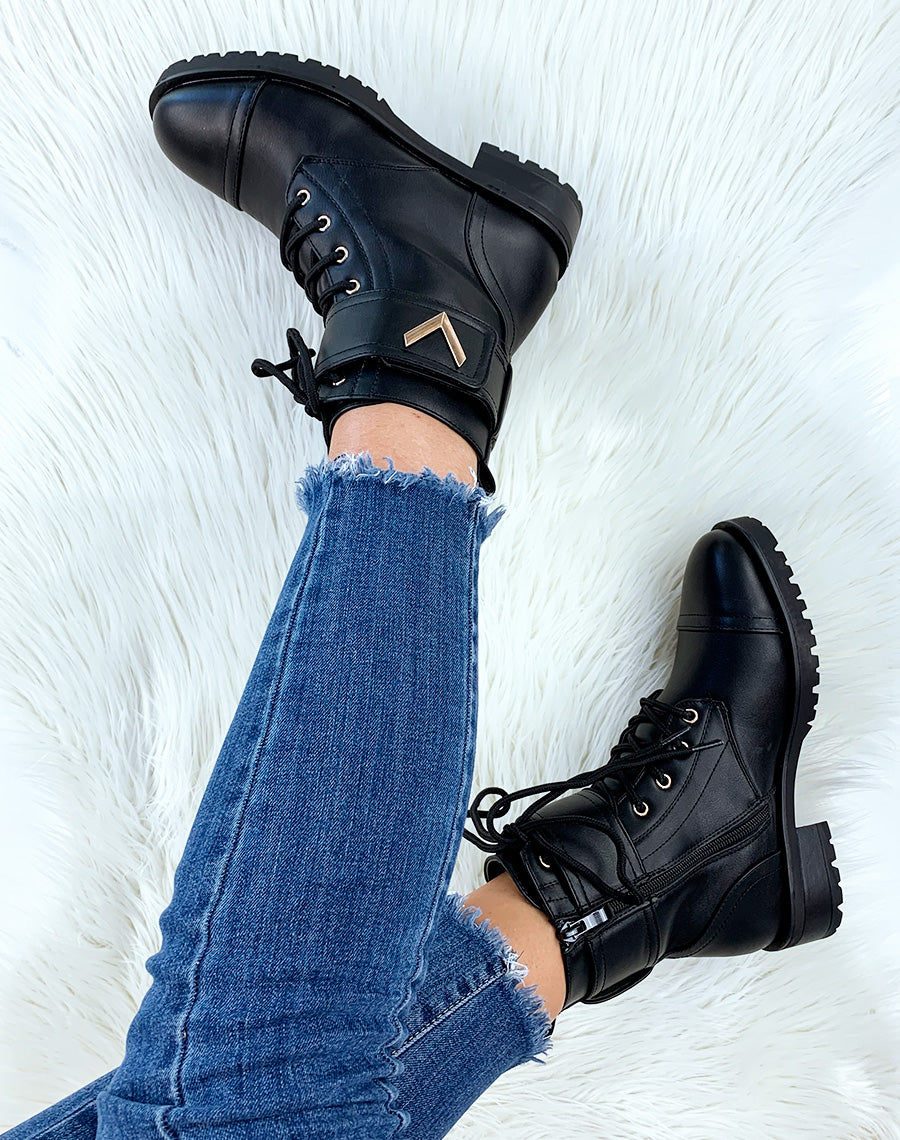 Bottines montantes noires