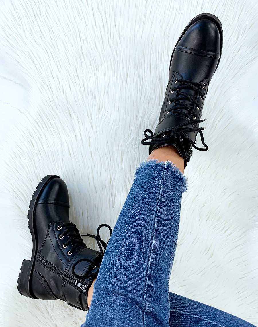 Bottines montantes noires