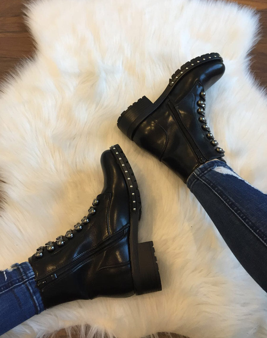 Bottines noires avec chaines