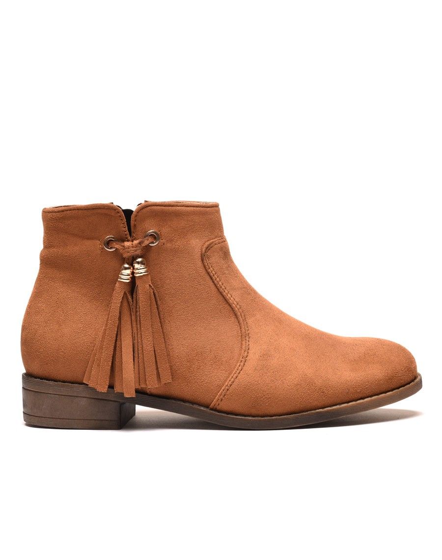 Bottes Daim Camel Botte A Frange Camel Bottines Femme Boots A