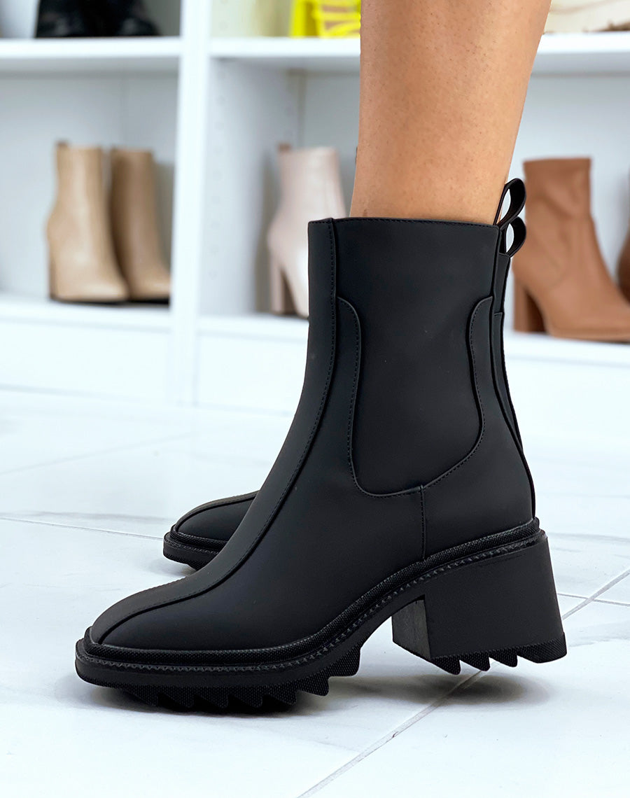 Bottines à Talon En Daim Noir Sigerson Morrison - Taille 10.5 US - Style Découpé - Occasion