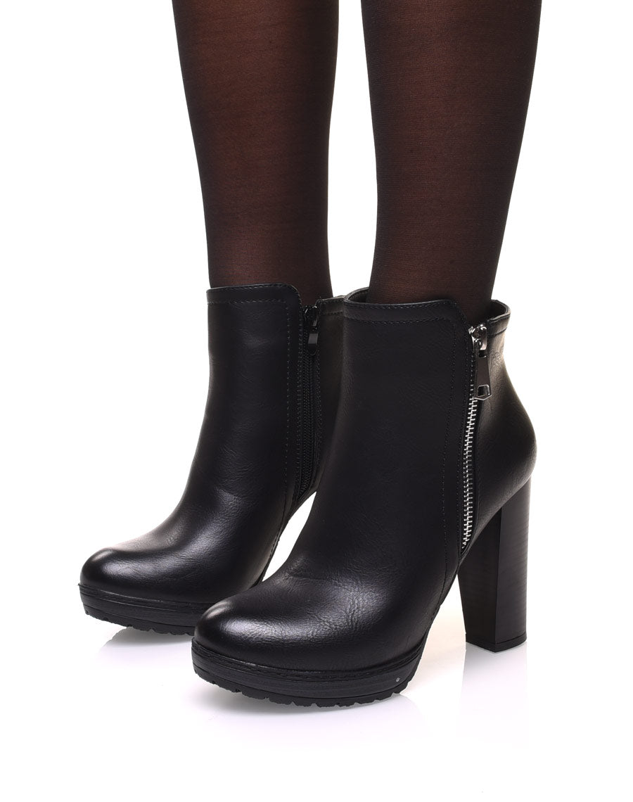 Bottines à talons noires 