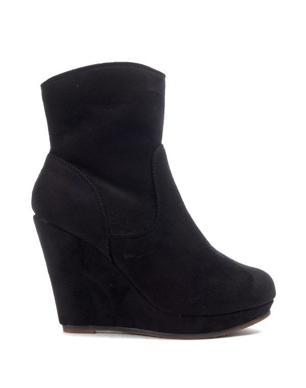 Chaussure femme Bruna Rossi: Bottine compensée fourrée noire