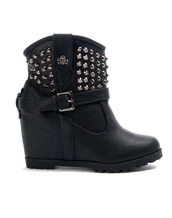 Chaussures femme Libra Pop: Bottine compensé - noir