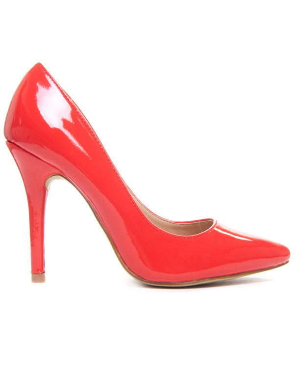 Chaussures femme Style Shoes: Escarpin rouge vernis