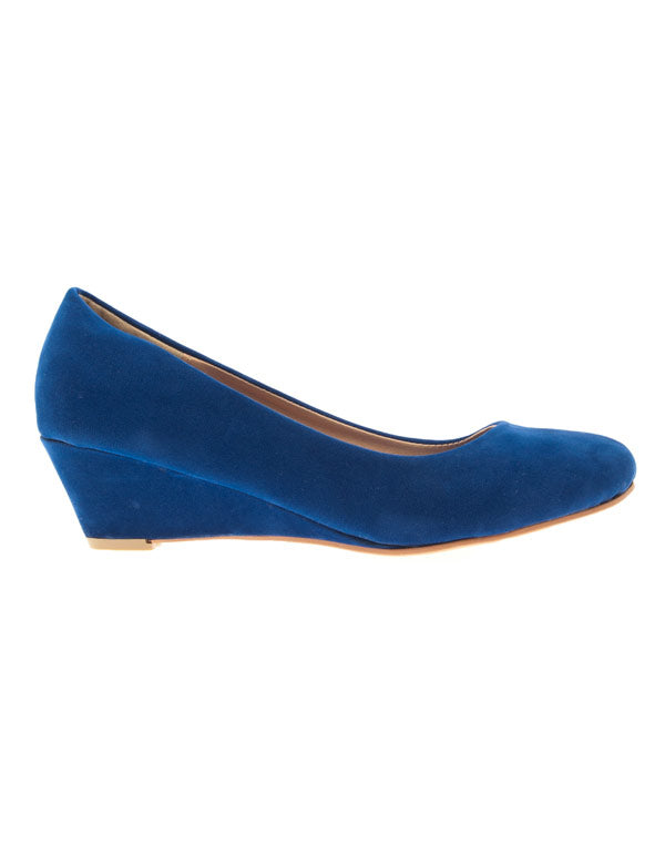 Chaussures femme Style Shoes: escarpins compensés bleu