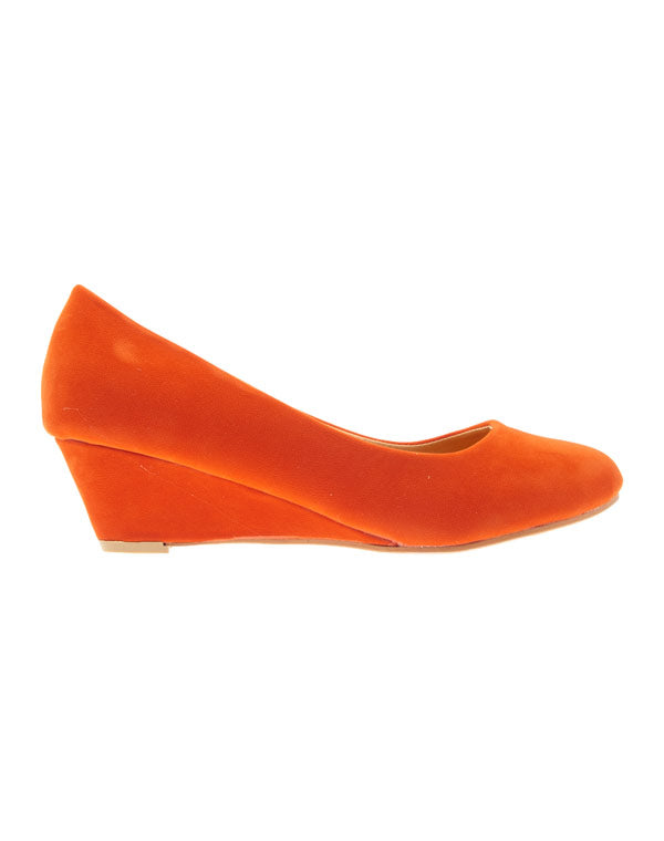 Chaussures femme Style Shoes: escarpins compensés orange