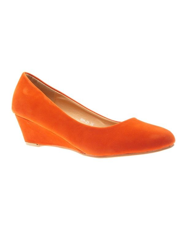 Chaussures femme Style Shoes: escarpins compensés orange