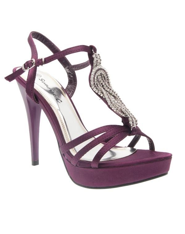 Chaussures femme Sunrise C: Escarpin ouvert violet 