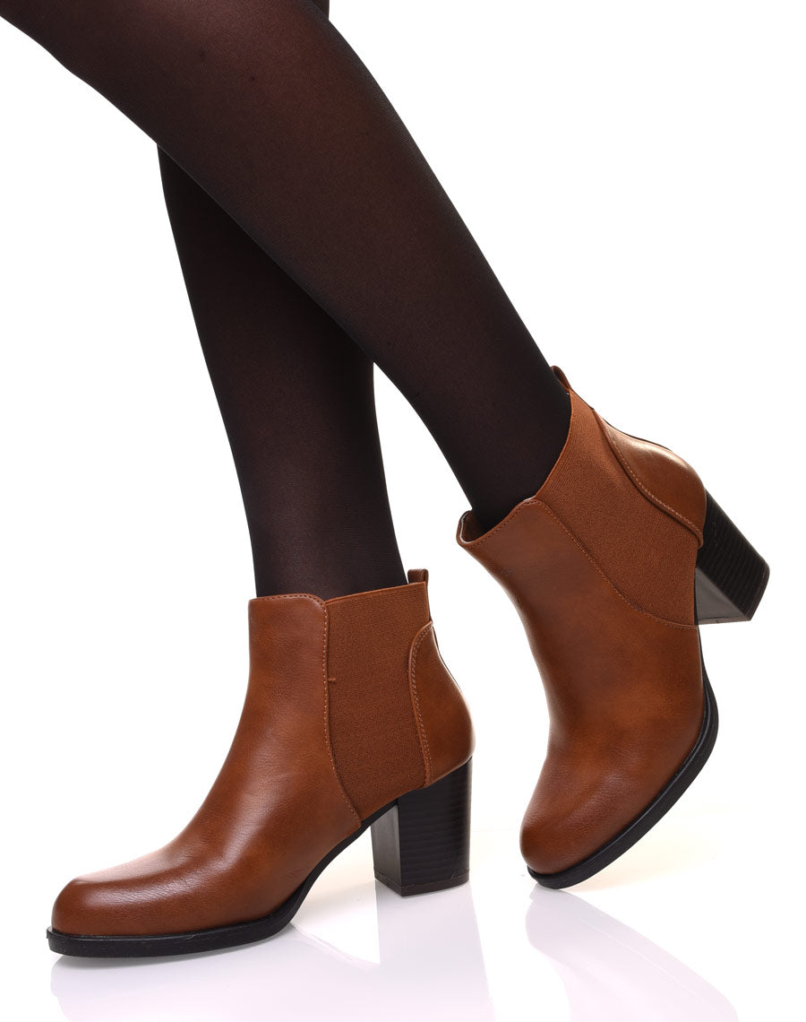 Chelsea boots camels à talon
