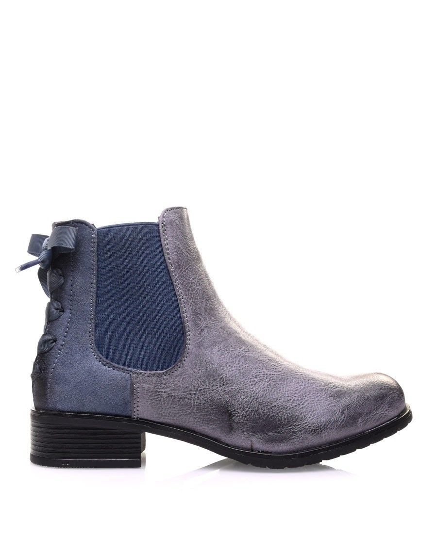 Chelsea boots grises à n?uds 