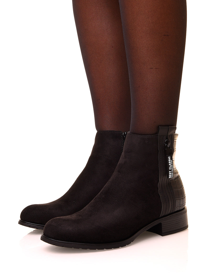 Chelsea boots noir bi matière